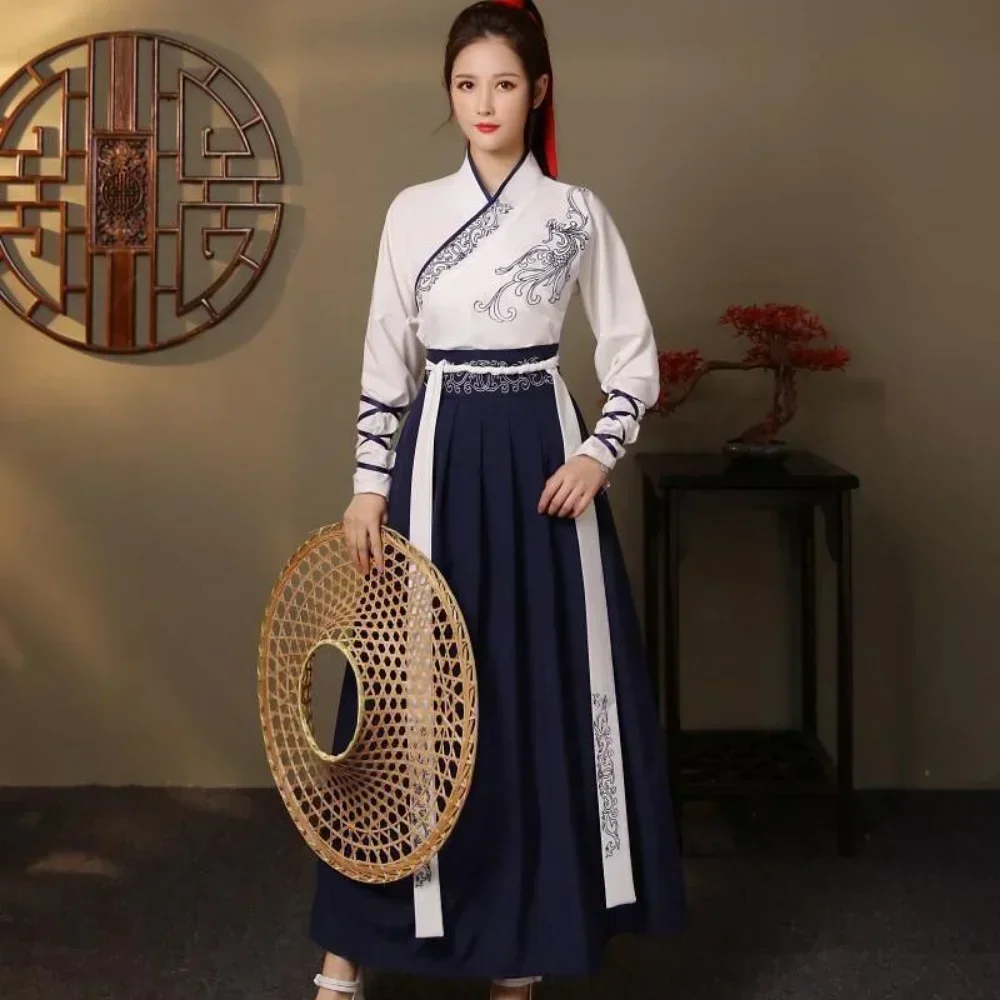 Vintage Fashion Style Men - Modern Hanfu Women Top Skirt 2