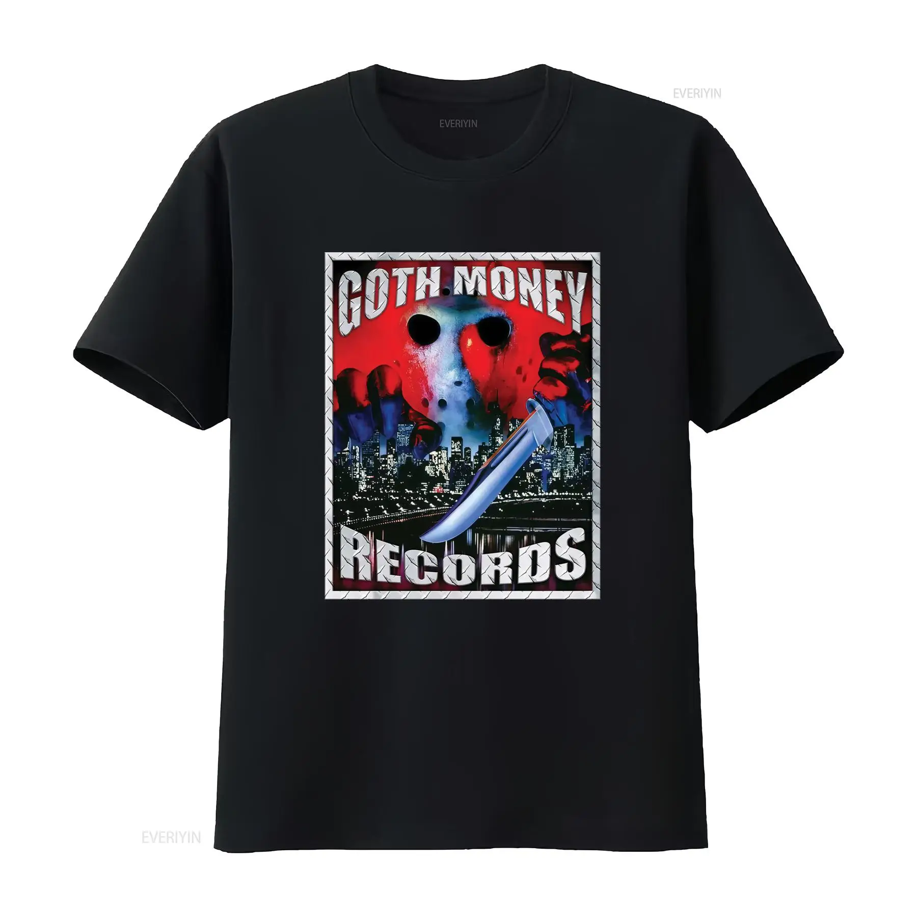 Vintage Fashion Logos - Goth Money Records Jason Logo T