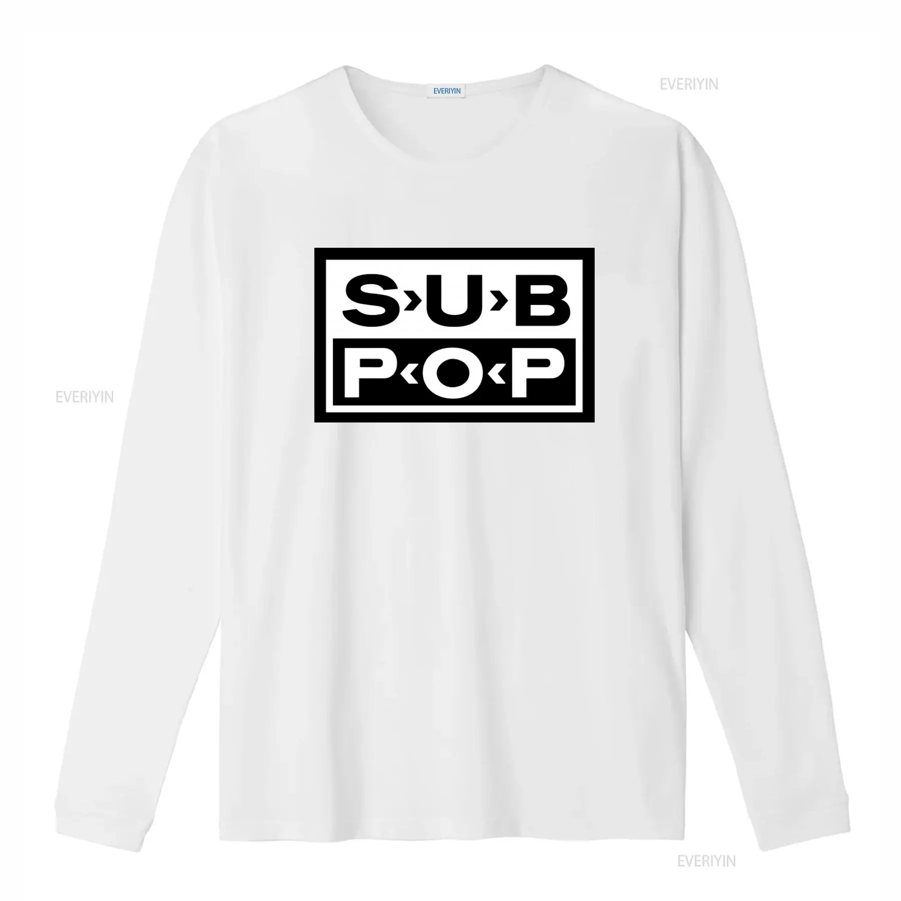 Sub Pop Logo T Shirt Black wit - огляд і ціна Vintage Fashion Logos