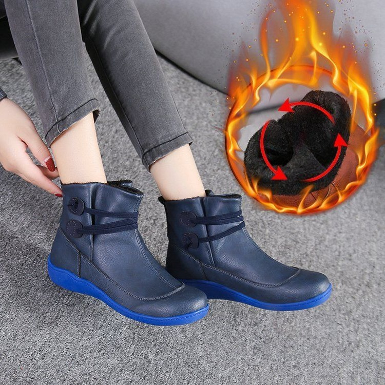 Women Vintage Round Toe PU Lea - огляд і ціна Vintage Fashion Plus Size