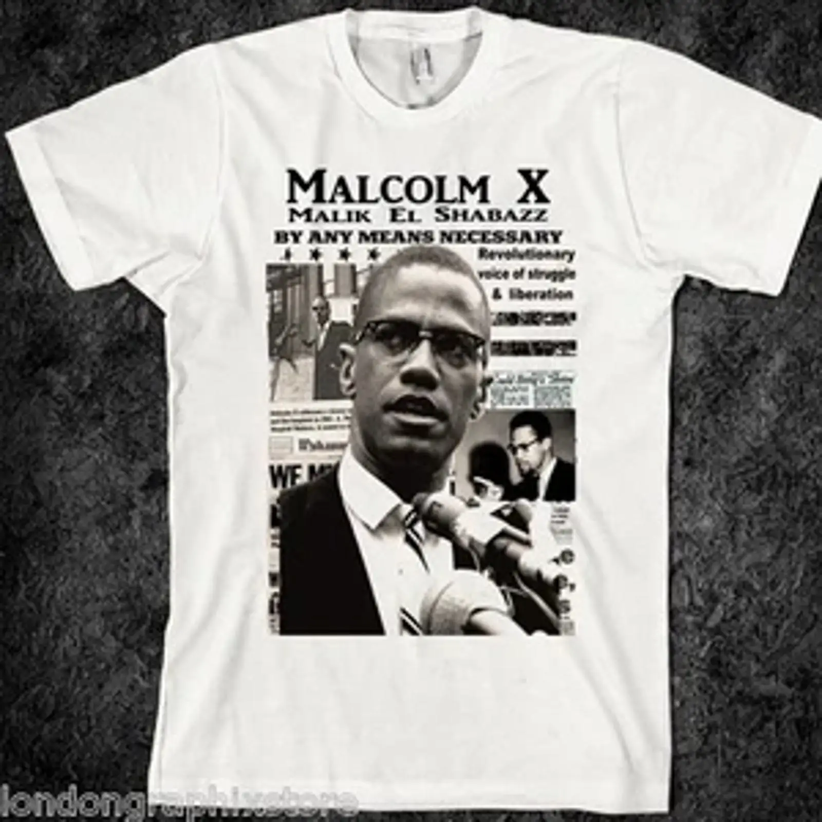 Malcolm X T shirt Black Histor - огляд і ціна Vintage Fashion History