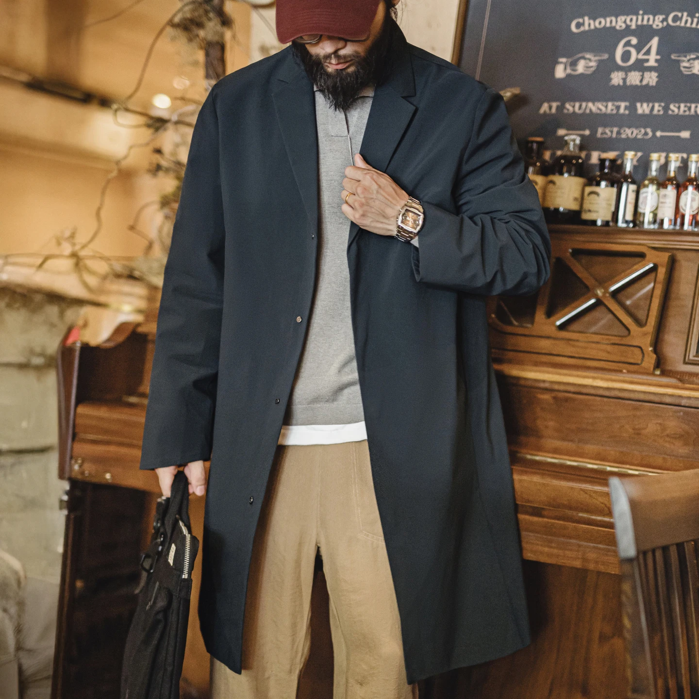 Maden Men’s Trench Coat Britis - огляд і ціна Vintage Windbreaker Nylon