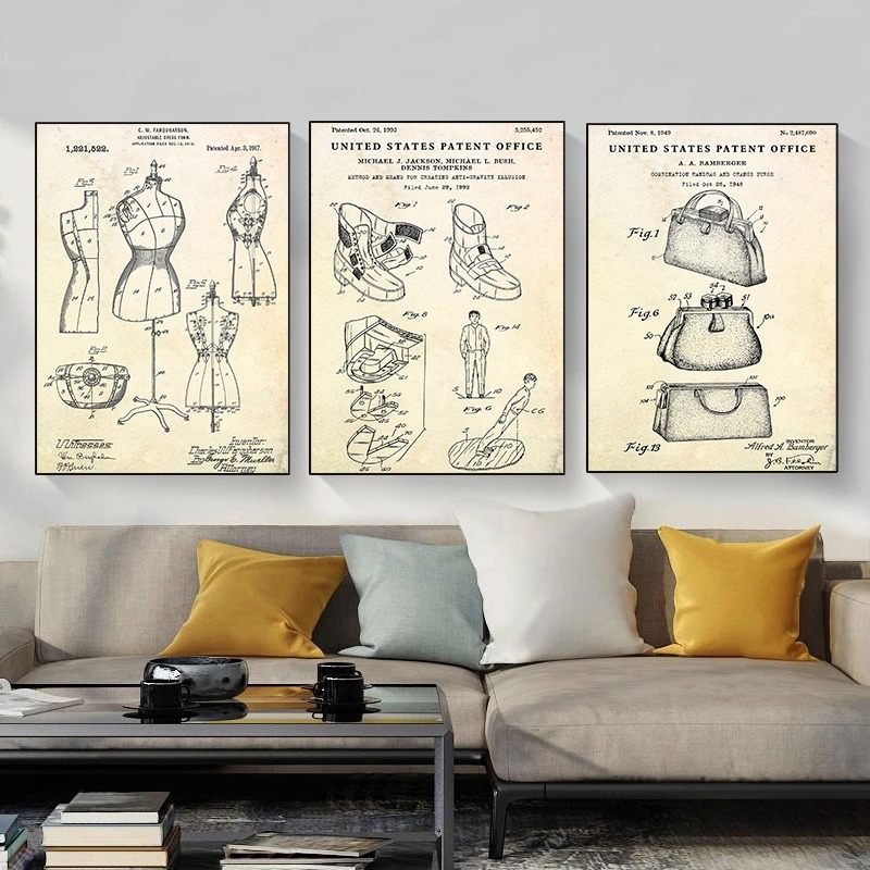 Fashion Clothing Shoe Bag Desi - огляд і ціна Vintage Fashion Prints For Wall