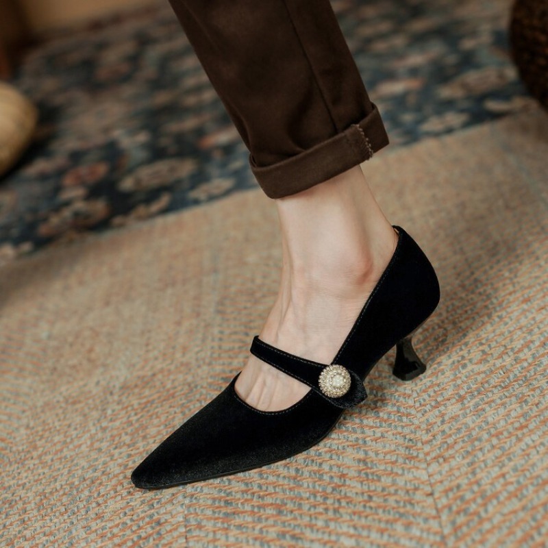 Wine Red Pointed Toe Mary Jane - огляд і ціна Vintage Old Fashion