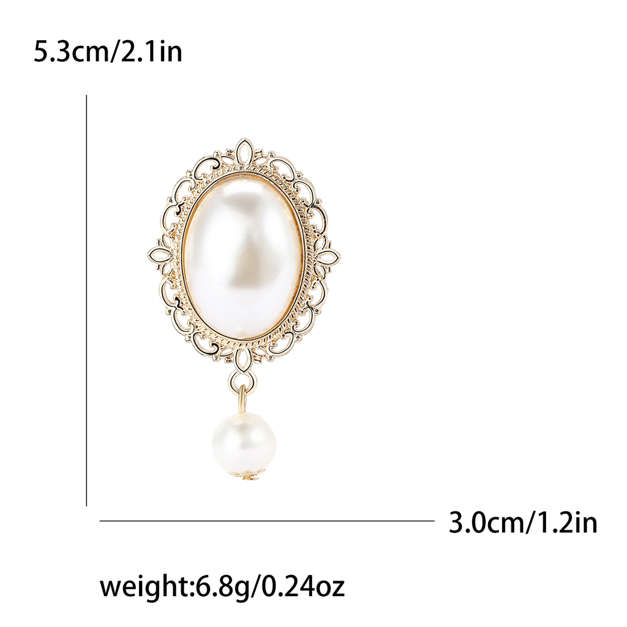 Vintage Pearl Oval Baroque Bro - огляд і ціна Vintage Fashion Events
