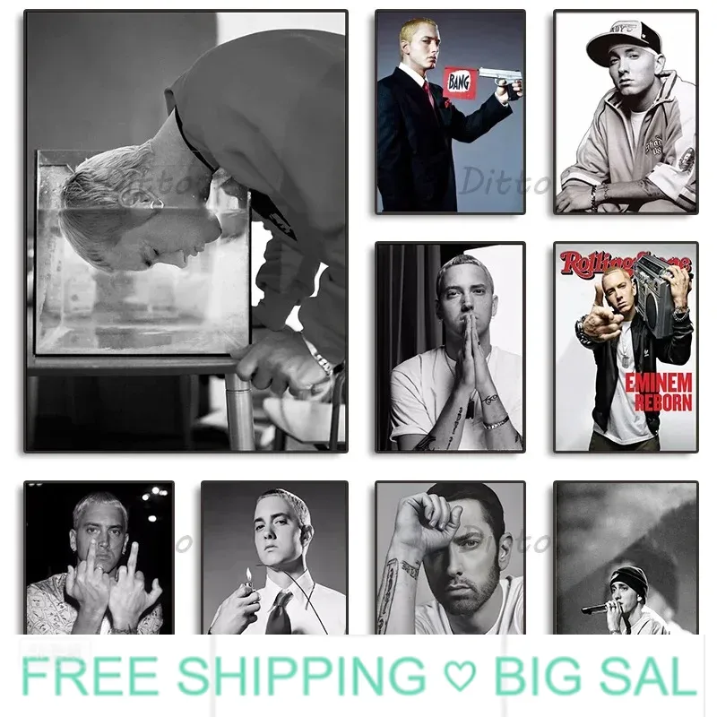 Hip Hop Rapper Singer Eminem V - огляд і ціна Vintage Fashion Prints For Wall