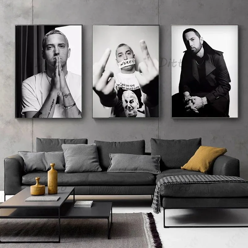 Hip Hop Rapper Singer Eminem V - огляд і ціна Vintage Fashion Prints For Wall
