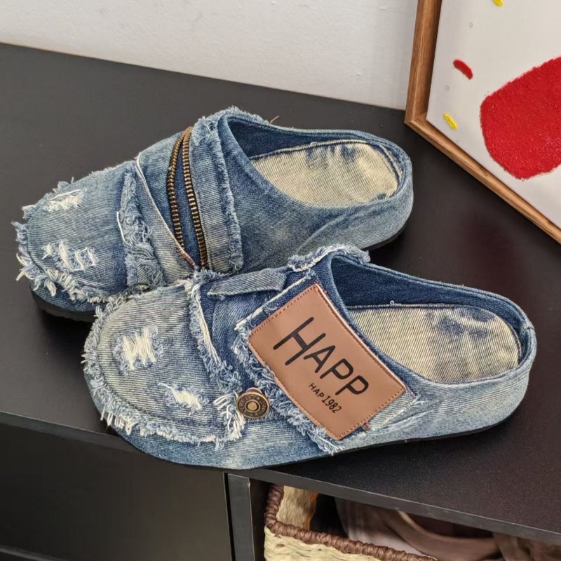 Washed Denim Metal Toe Flat He - огляд і ціна Vintage Old Fashion