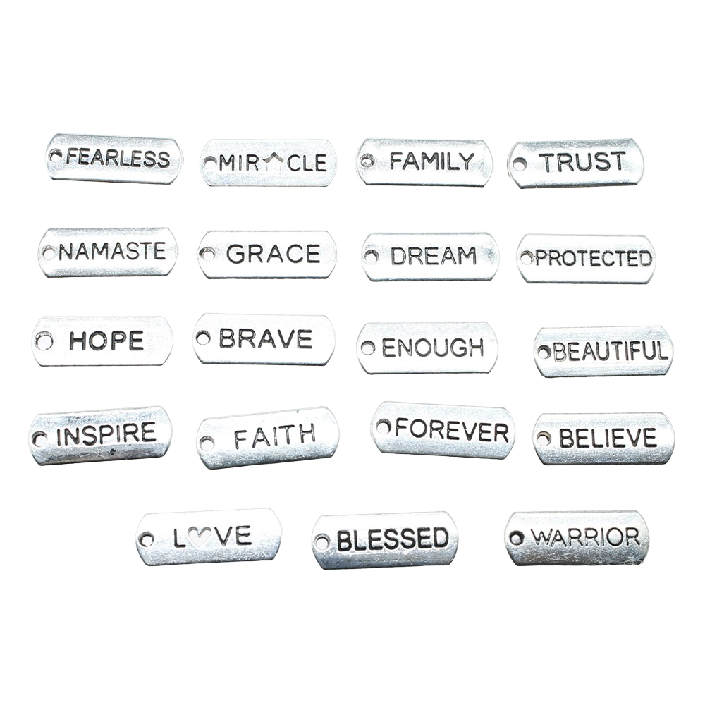 10pcs Word Tags Pendant Charms - огляд і ціна Vintage Fashion Tags