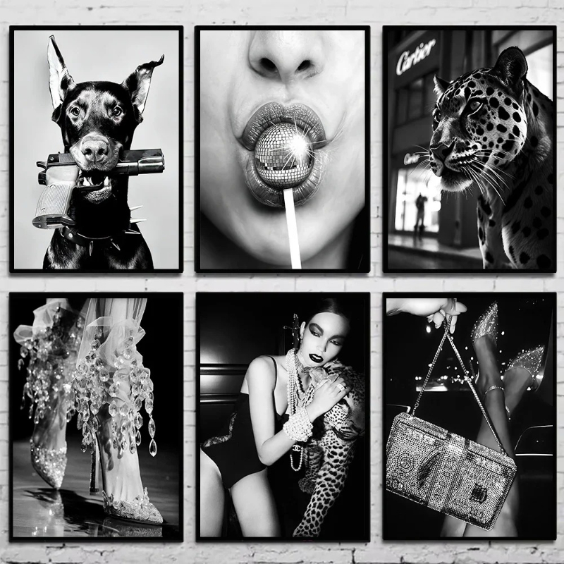 Black and White Fashion Vintag - огляд і ціна Vintage Fashion Prints For Wall