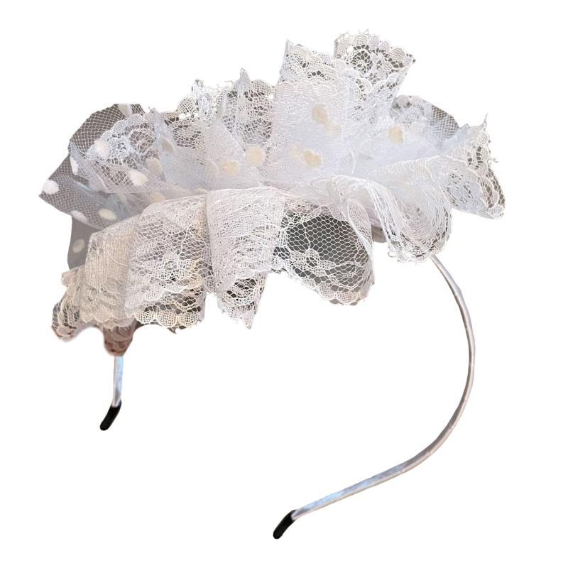 A52E Lace Flower Hair Hoop for - огляд і ціна Vintage Fashion Events