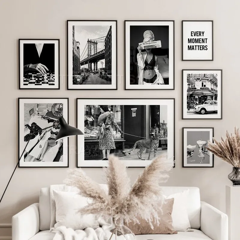 Black and White Vintage Wall A - огляд і ціна Vintage Fashion Prints For Wall