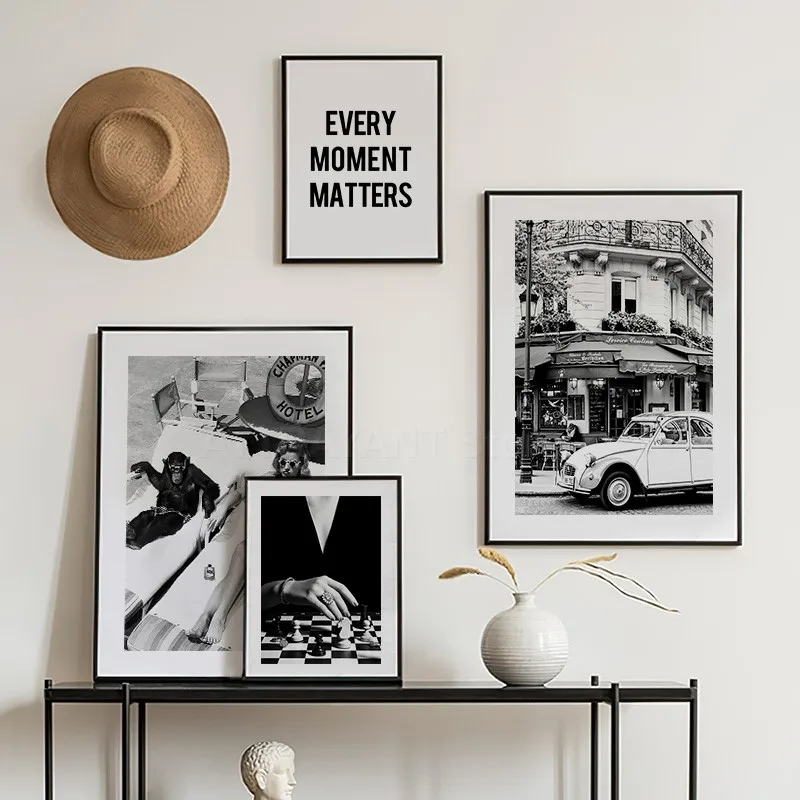 Black and White Vintage Wall A - огляд і ціна Vintage Fashion Prints For Wall