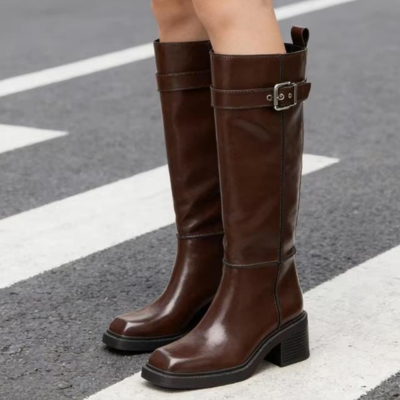 British Style Brown Knee Boots - огляд і ціна Vintage Fashion Designer