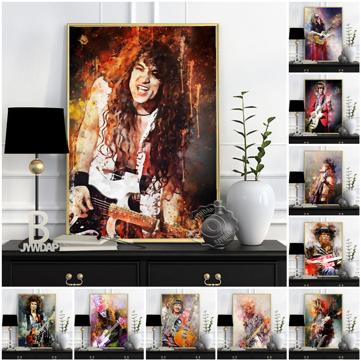 Rock Star Alvin Lee Dark Bg Al - огляд і ціна Vintage Fashion Prints For Wall