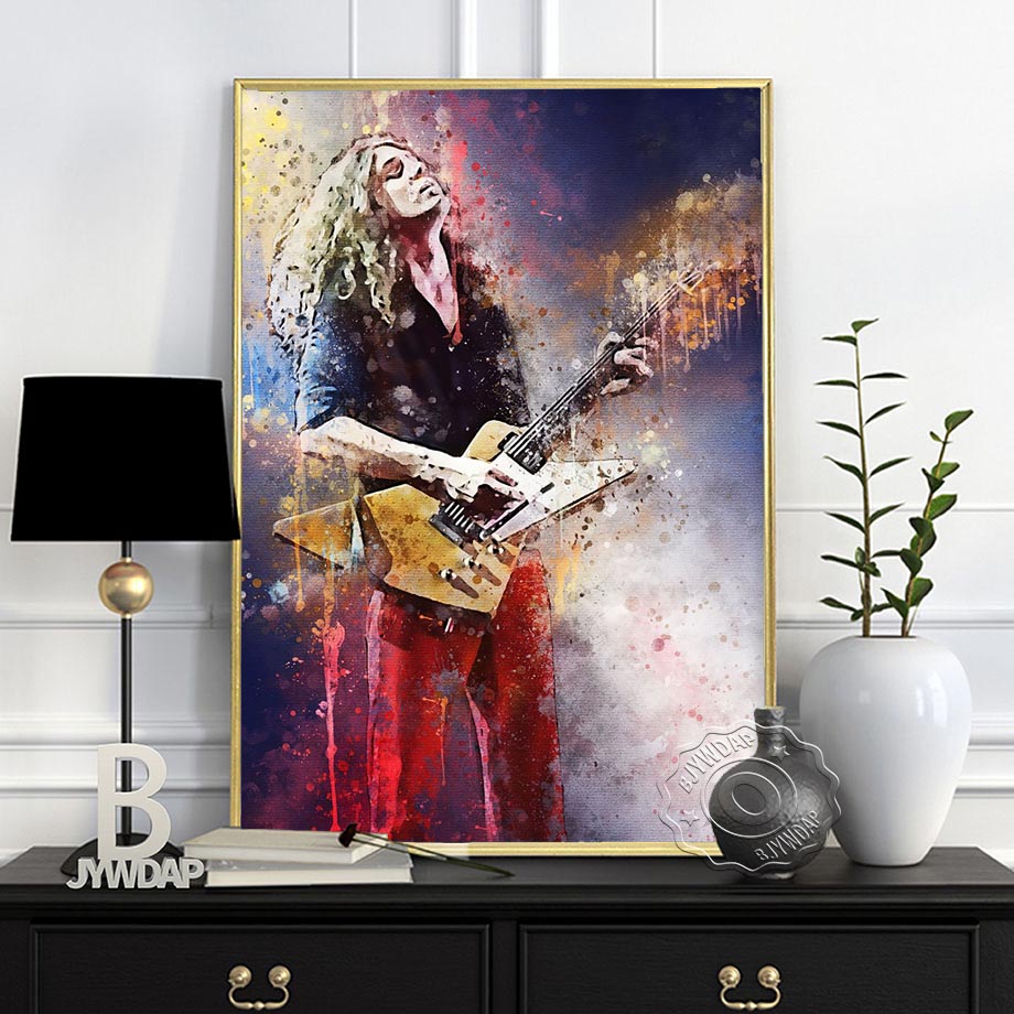 Rock Star Alvin Lee Dark Bg Al - огляд і ціна Vintage Fashion Prints For Wall