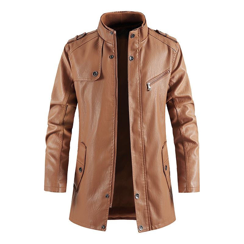Mid-Length Faux Leather Motocy - огляд і ціна Vintage Windbreaker Nylon