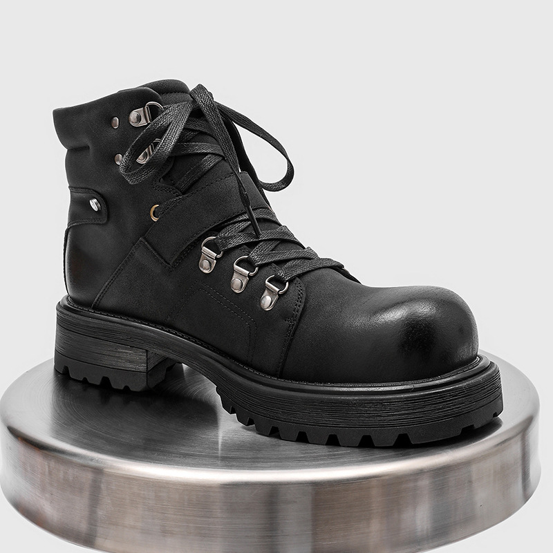 Brand Men Leather Boots Motorc - огляд і ціна Vintage Old Fashion