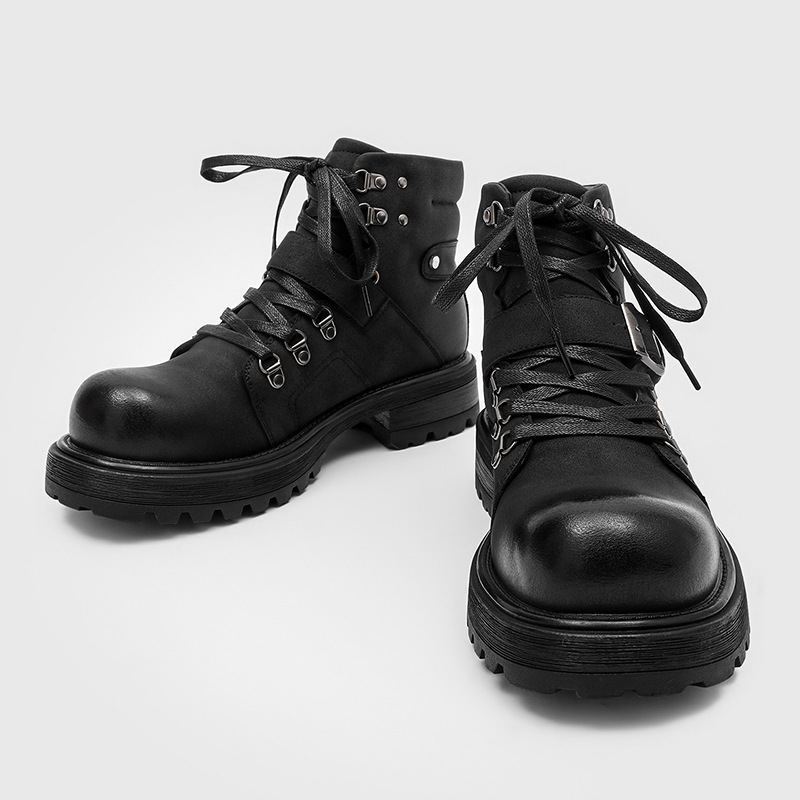 Brand Men Leather Boots Motorc - огляд і ціна Vintage Old Fashion