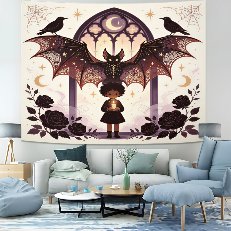 Gothic Halloween Tapestry Vint - огляд і ціна Vintage Fashion Prints For Wall