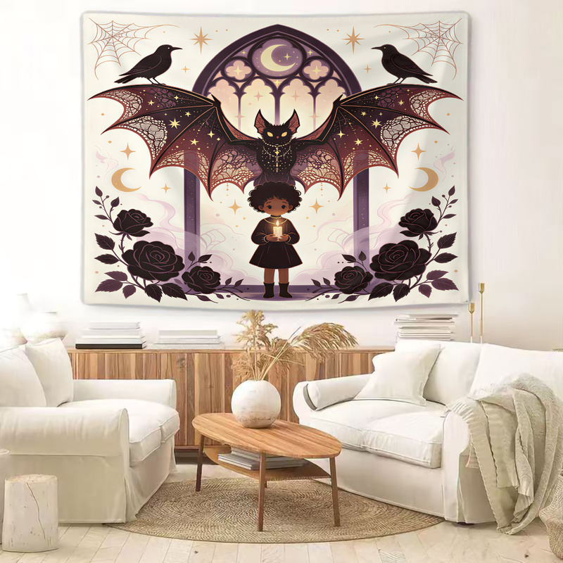 Gothic Halloween Tapestry Vint - огляд і ціна Vintage Fashion Prints For Wall