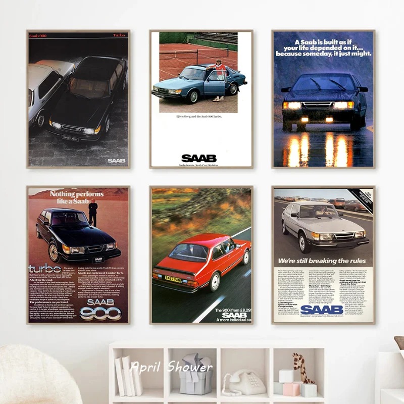 Classic Vintage Saab 900 Turbo - огляд і ціна Vintage Fashion Prints For Wall