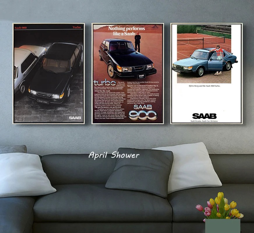 Classic Vintage Saab 900 Turbo - огляд і ціна Vintage Fashion Prints For Wall