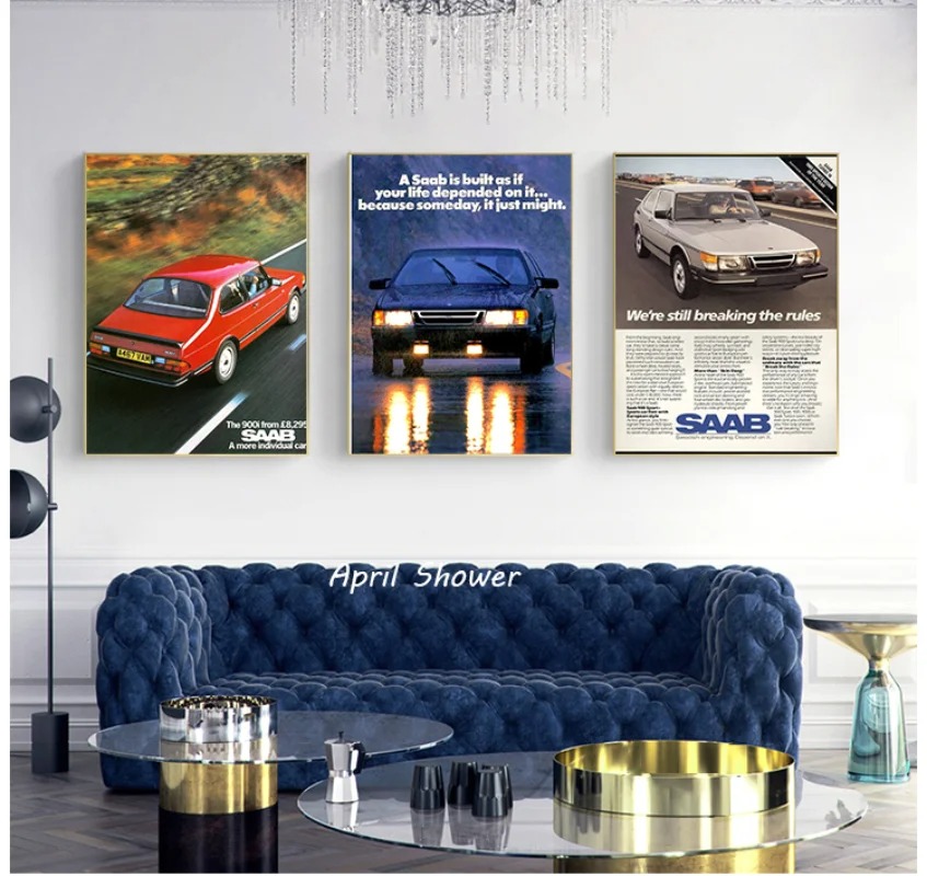 Classic Vintage Saab 900 Turbo - огляд і ціна Vintage Fashion Prints For Wall