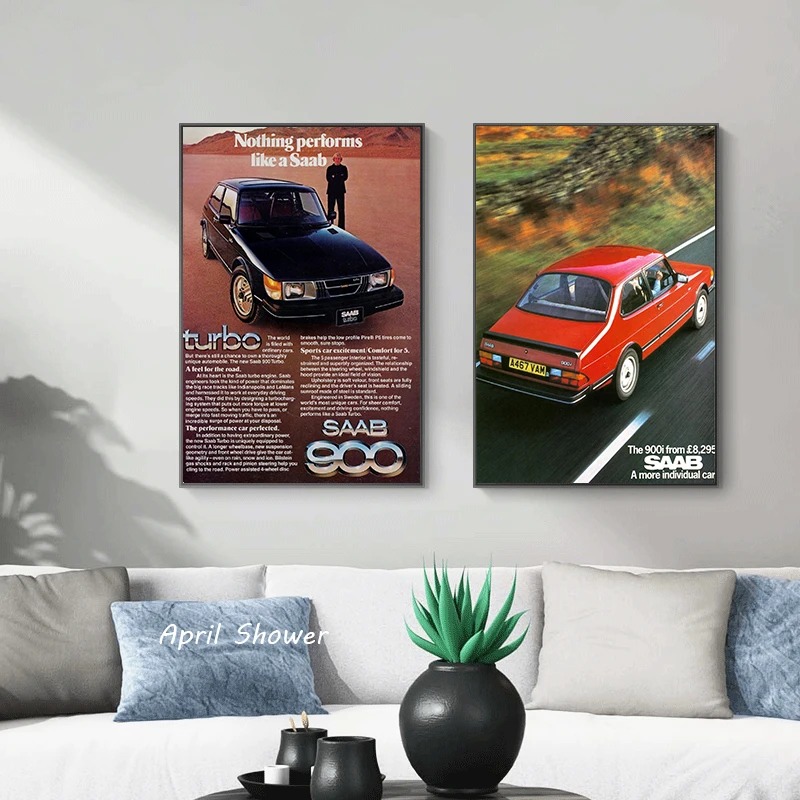 Classic Vintage Saab 900 Turbo - огляд і ціна Vintage Fashion Prints For Wall