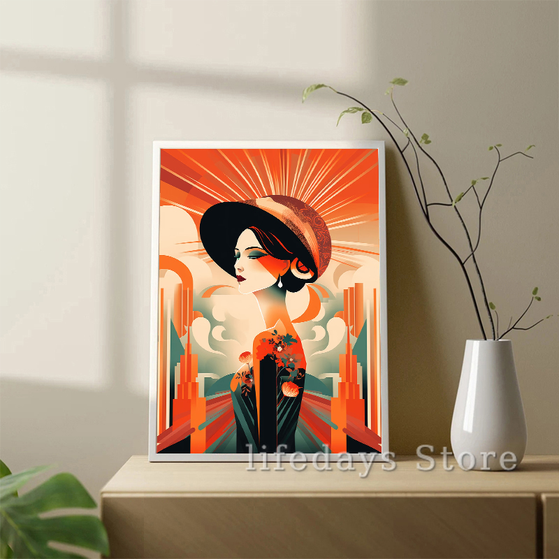 Vintage Art Deco Women Portrai - огляд і ціна Vintage Fashion Prints For Wall