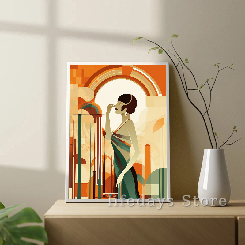 Vintage Art Deco Women Portrai - огляд і ціна Vintage Fashion Prints For Wall
